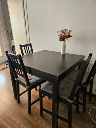 Mesa Ikea extensible y 4 sillas
