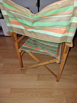 Silla plegable de madera