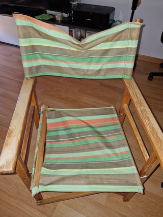 Silla plegable de madera