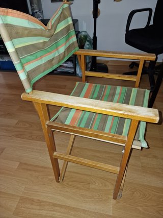 Silla plegable de madera