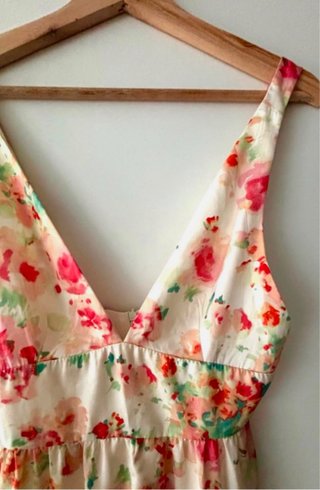 Vestido Largo Floral Zara Talla M