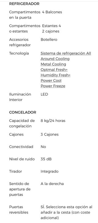 Nevera Samsung Wifi