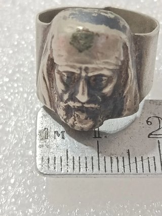 Anillo de plata con rostro De Jesucristo