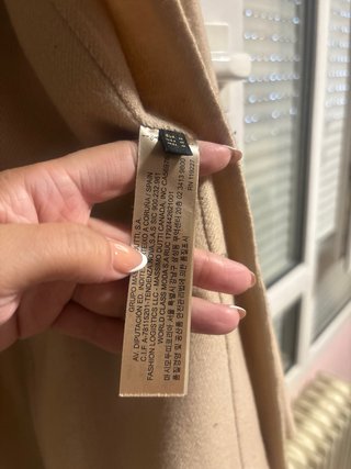 Abrigo Massimo Dutti crudo talla M