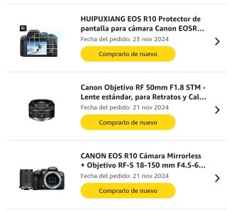 Cámara Canon EOS R10 + 2 objetivos