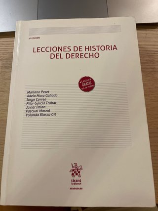 Lecciones de Historia del Derecho 2a Edición