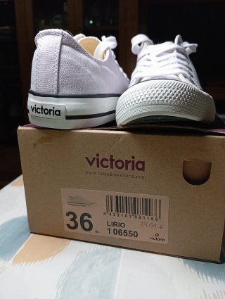Zapatillas Victoria Talla 36 Rosa/Blanco