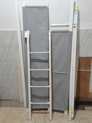 Estructura Cama Alta Ikea VITVAL Blanco/Gris