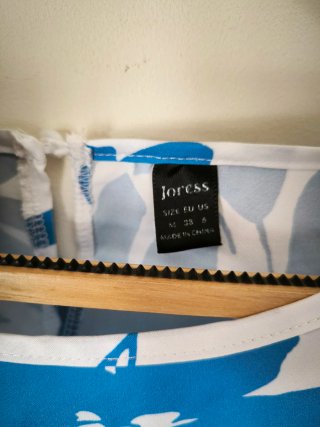 Blusa Joress floral azul e branca tam M