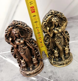 Coppia Statue Dea Bendata Fortuna Scultura Design