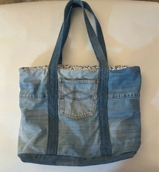 Borsa jeans artigianale fatta a mano