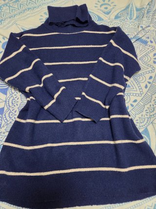 Vestido jersey Pull&Bear rayas azul Talla M
