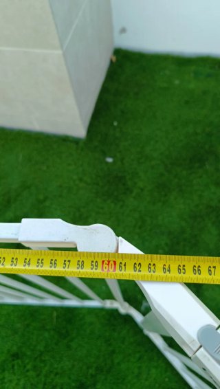 Valla de seguridad blanca plegable