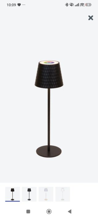 Lámpara de mesa LED inalámbrica multicolor