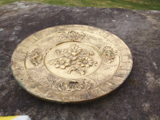 Lote Bronce auténtico, Reloj, cañón y cenicero