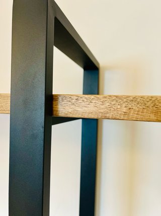 Estantería Steve 4 estantes madera y metal
