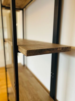 Estantería Steve 4 estantes madera y metal