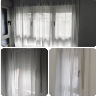 Lote 3 pares cortinas blancas