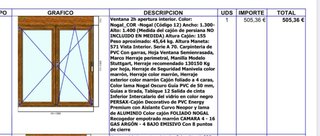 Ventana PVC color nogal nueva 130x140
