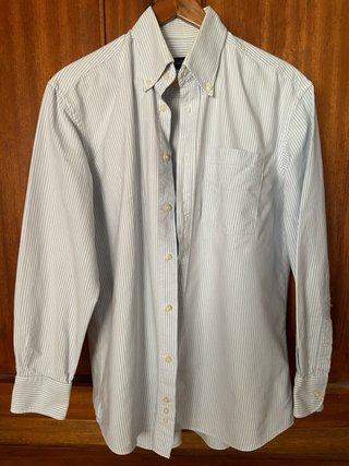 Camisa Oxford Rayas Azul