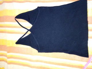 Top nero spalline sottili tg M