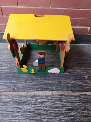 Conjunto artesanal Granja madera