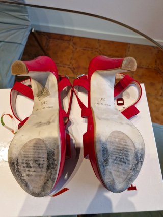 Sandalo Pittarello tacco alto rosso