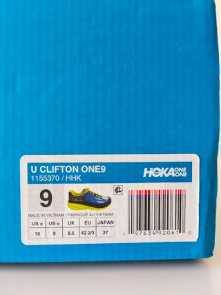 Hoka U Clifton One 9 Zapatillas Azul/Amarillo