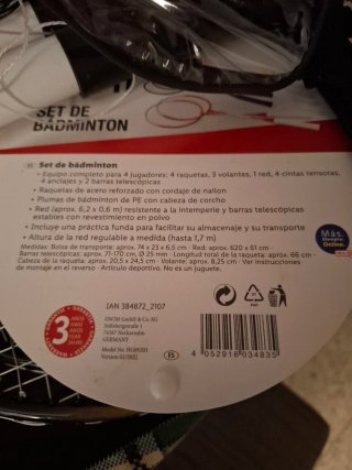 Set Bádminton Crivit 4 Jugadores