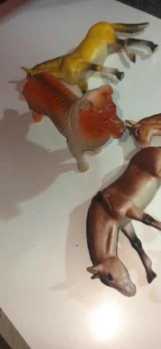 Lote de 5 figuras de animales de plástico
