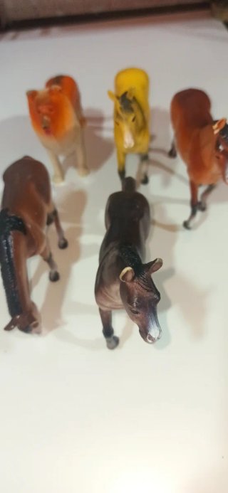 Lote de 5 figuras de animales de plástico
