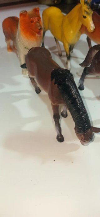 Lote de 5 figuras de animales de plástico