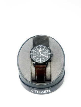 Citizen Eco-Drive Cronógrafo Brújula Negro Marrón