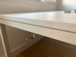 Mesa blanca diseño melamina alta calidad