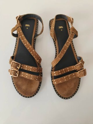 Sandalias piel Zara Talla 38