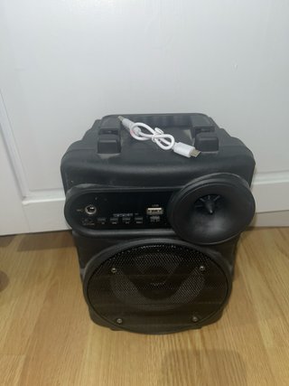Altavoz Karaoke Negro con Micrófono