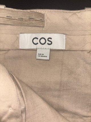 Pantalones COS beige anchos de mujer
