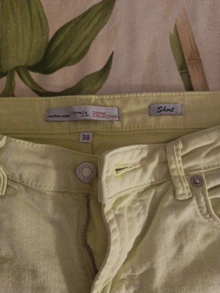 Pantalón corto vaquero verde/amarillo