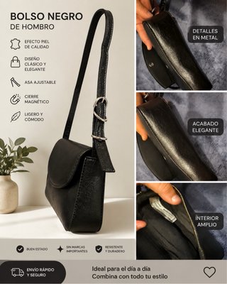 Bolso de hombro negro