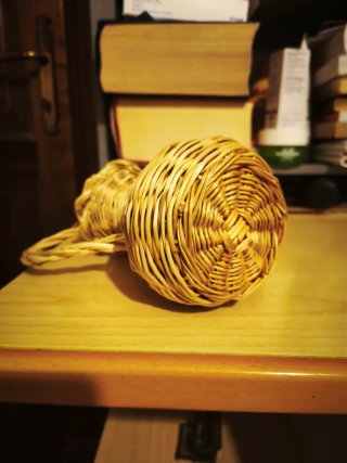 Anfora vimini artigianale, cesteria cesto paniere
