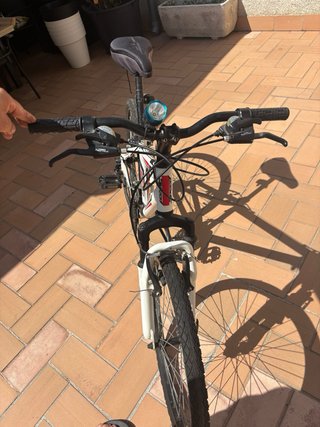 Bicicleta blanca y negra