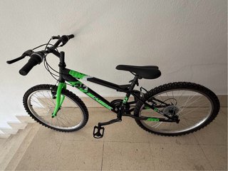 Bicicleta juvenil Denbike 24 Negra/Verde