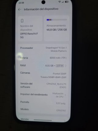 OPPO Reno 14 F 5G 256GB 8 RAM