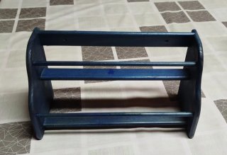 Portarrollos y especiero azul