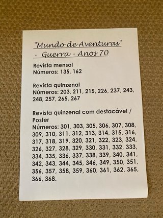 Coleção Gibis Guerra Mundo de Aventuras