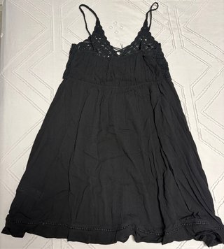 Vestido negro crochet