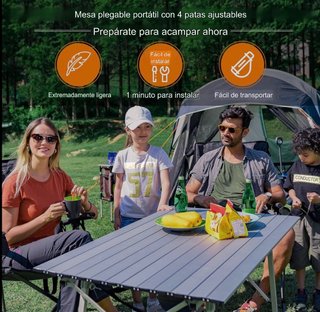 Tavolo da campeggio leggero e resistente
