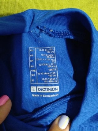 Camiseta térmica Kipsta azul 12/13