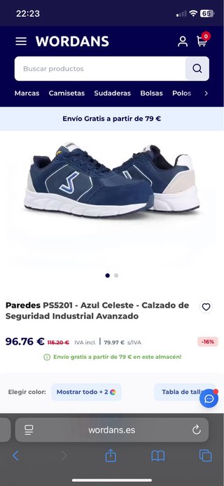 Zapatos de seguridad Paredes