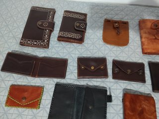 Lote de carteras de piel genuina